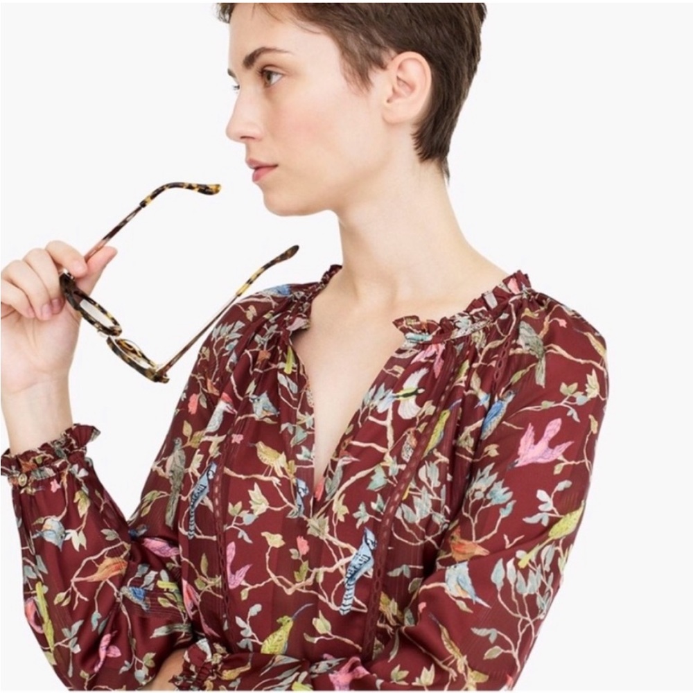 J.Crew Point Sur Ruffle-Neck Popover - Picture 2 of 14